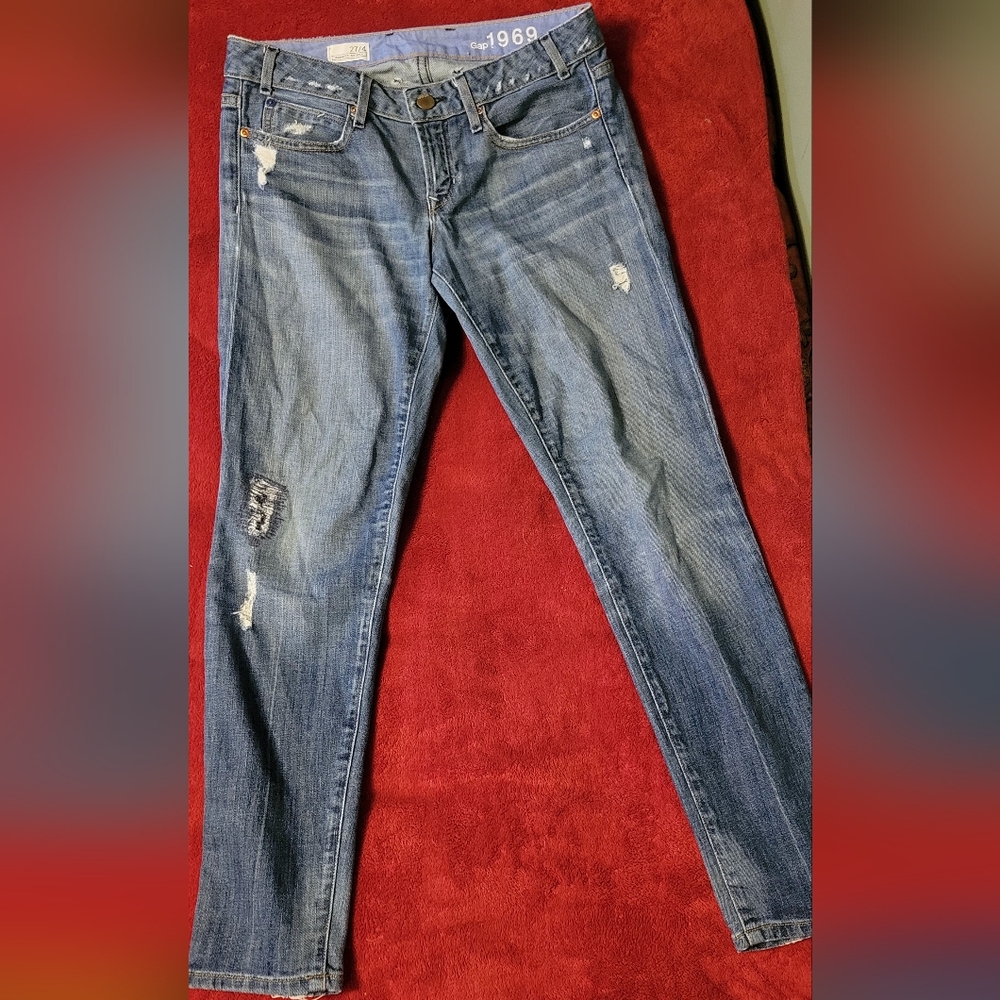 Women's GAP 1969 Always Skinny Distressed Jeans, Size 4